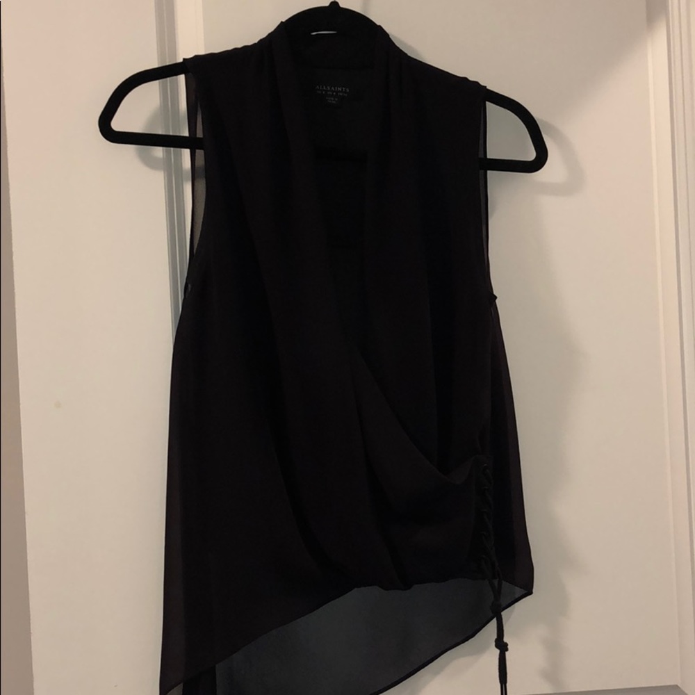 Allsaints purple tank top size 4
